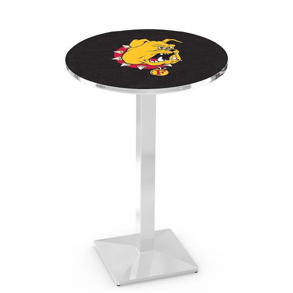 42" Chrome Ferris State Pub Table